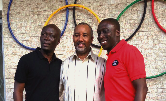 Nii Lante Vanderpuye, Alex Mould (middle) and Professor Francis Dodoo at the GNPC’s farewell ceremony for the Olympic team last Saturday